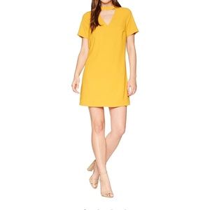 Bishop and young mustard short sleeve dress